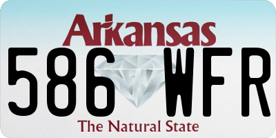 AR license plate 586WFR