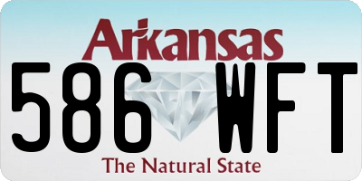 AR license plate 586WFT