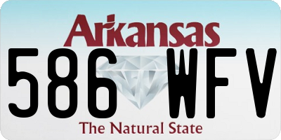 AR license plate 586WFV