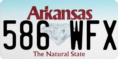 AR license plate 586WFX