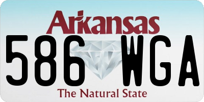 AR license plate 586WGA