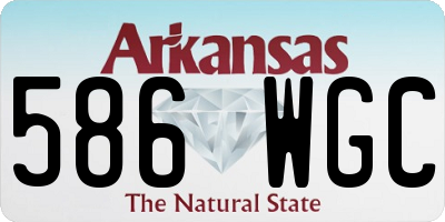 AR license plate 586WGC