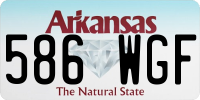 AR license plate 586WGF