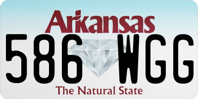 AR license plate 586WGG