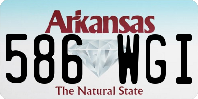 AR license plate 586WGI