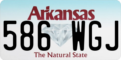 AR license plate 586WGJ