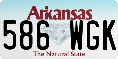 AR license plate 586WGK