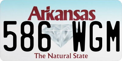 AR license plate 586WGM