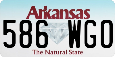 AR license plate 586WGO