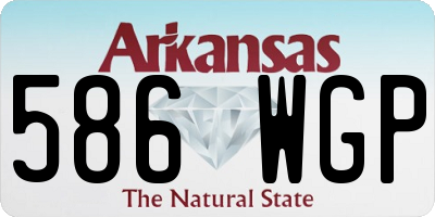 AR license plate 586WGP