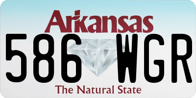 AR license plate 586WGR