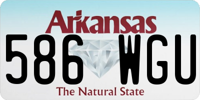 AR license plate 586WGU