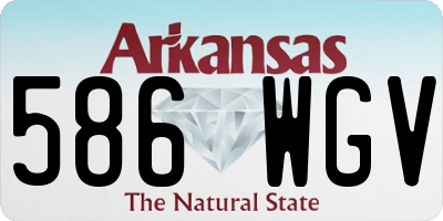 AR license plate 586WGV