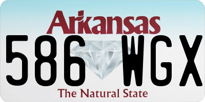 AR license plate 586WGX