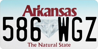 AR license plate 586WGZ