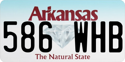 AR license plate 586WHB