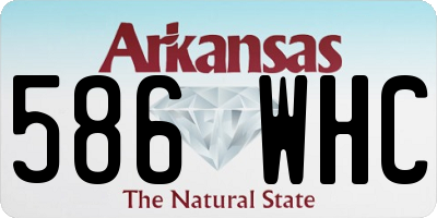 AR license plate 586WHC