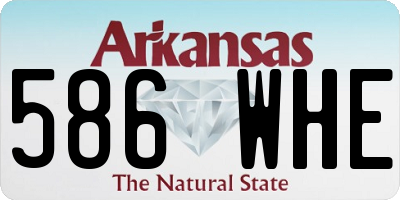 AR license plate 586WHE