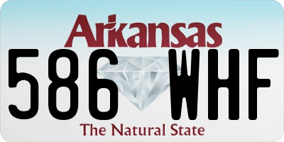 AR license plate 586WHF