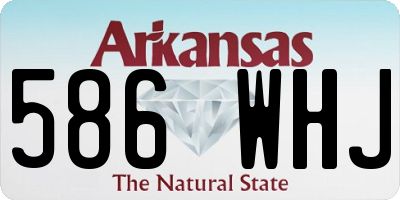 AR license plate 586WHJ