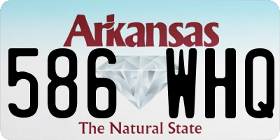 AR license plate 586WHQ