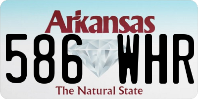 AR license plate 586WHR
