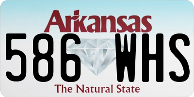 AR license plate 586WHS