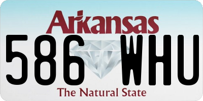AR license plate 586WHU