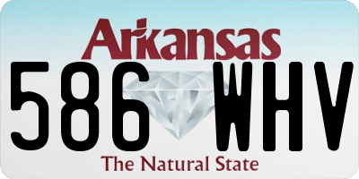 AR license plate 586WHV