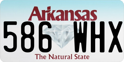 AR license plate 586WHX