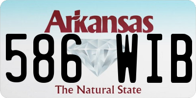 AR license plate 586WIB