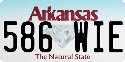 AR license plate 586WIE