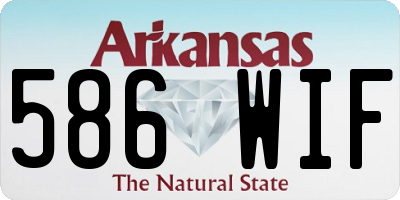 AR license plate 586WIF