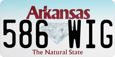 AR license plate 586WIG