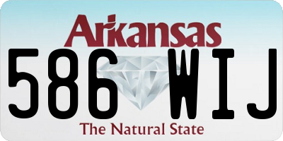 AR license plate 586WIJ