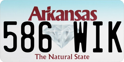 AR license plate 586WIK