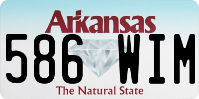 AR license plate 586WIM