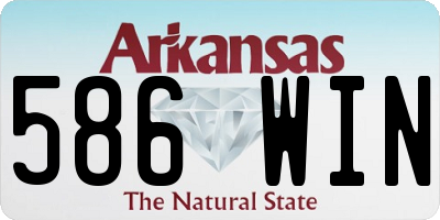 AR license plate 586WIN