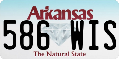 AR license plate 586WIS
