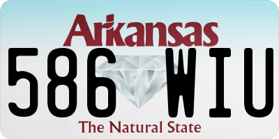 AR license plate 586WIU