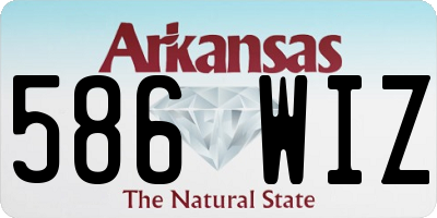 AR license plate 586WIZ