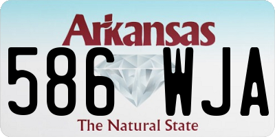 AR license plate 586WJA
