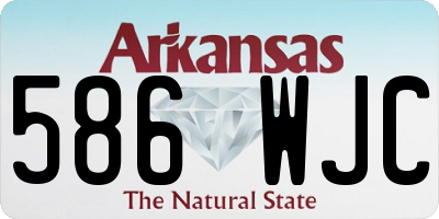 AR license plate 586WJC