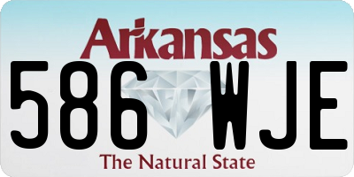 AR license plate 586WJE