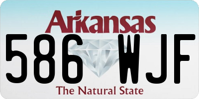 AR license plate 586WJF