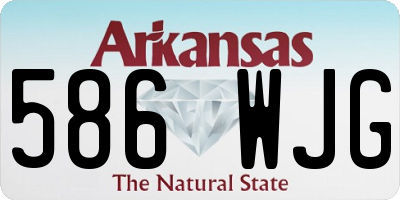 AR license plate 586WJG