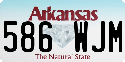 AR license plate 586WJM