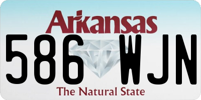 AR license plate 586WJN