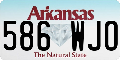 AR license plate 586WJO