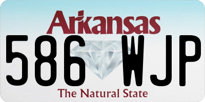 AR license plate 586WJP